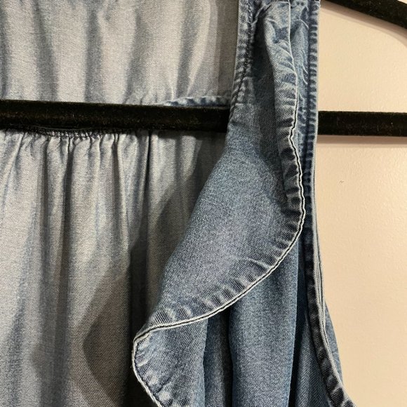 Denim Wrap Dress - Picture 2 of 7